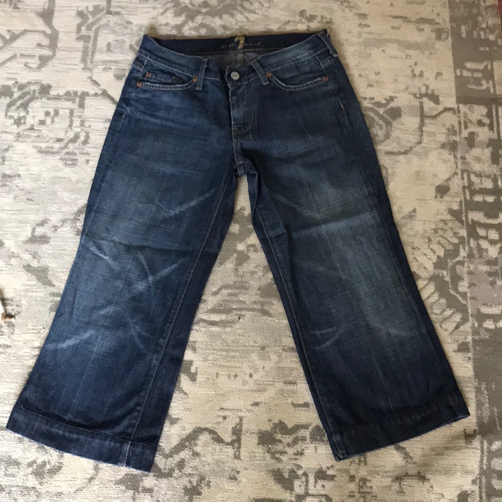 Seven FAM denim gauchos / wide leg capris